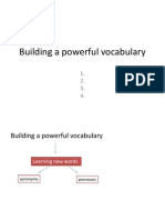 Building A Powerful Vocabulary