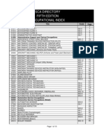 Sca Directory Fifth Edition Occupational Index: Code Title Grade