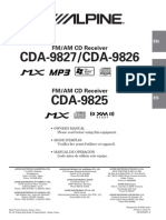 Alpine Cda9826 User Manual