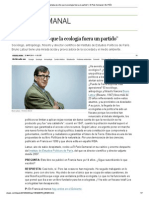 “No estaba escrito que la ecología fuera un partido” _ El País Semanal _ EL PAÍS