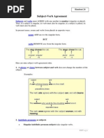 Subject-Verb Agreement - Handout 24