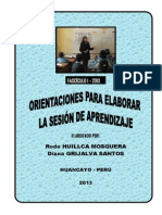 Orientaciones para Elaborar La Sesion de Aprendizaje Rode y Diana PDF