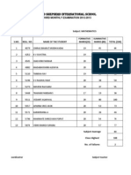 Good Shepherd International School: Third Monthly Examination 2012-2013