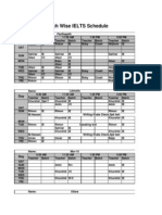 Branch Wise Schedule