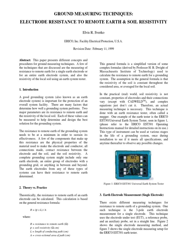 Grounding Measurement Techniques | PDF