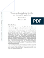 Entropy Formula For Ricci Flow Perelman