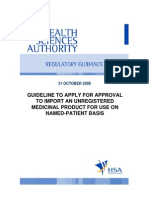 Guideline ExemptionDrugApproval 31oct08