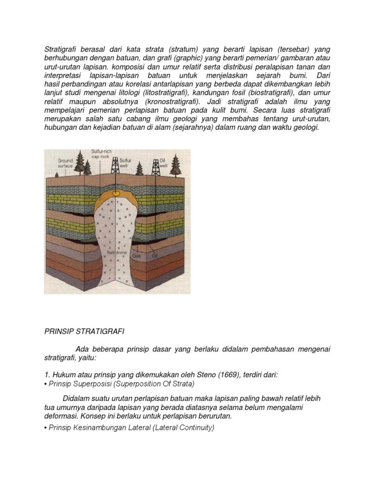 Prinsip dan Klasifikasi Stratigrafi Geologi | PDF