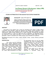 Studies in Optimization of Non Aqueous Film Coating Parameters PDF