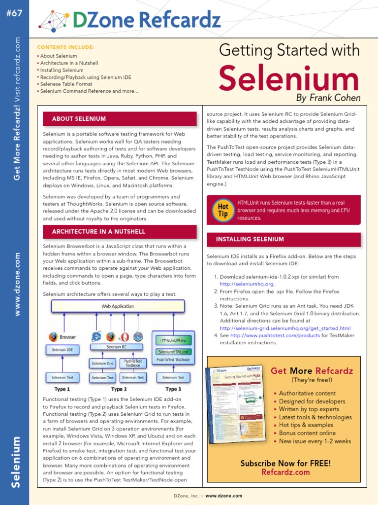 Getting Started With Selenium | PDF