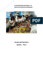 Plan Lector de la  Institución Educativa N° 6010275
