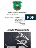Subject: Angular Measurements: Group: Monday (B)
