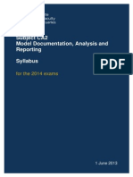 Subject CA2 Model Documentation, Analysis and Reporting Syllabus