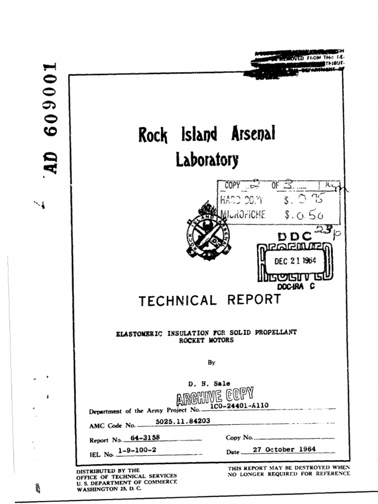 Elastomeric Insulation for Rocket Motors | PDF | Thermal Insulation ...