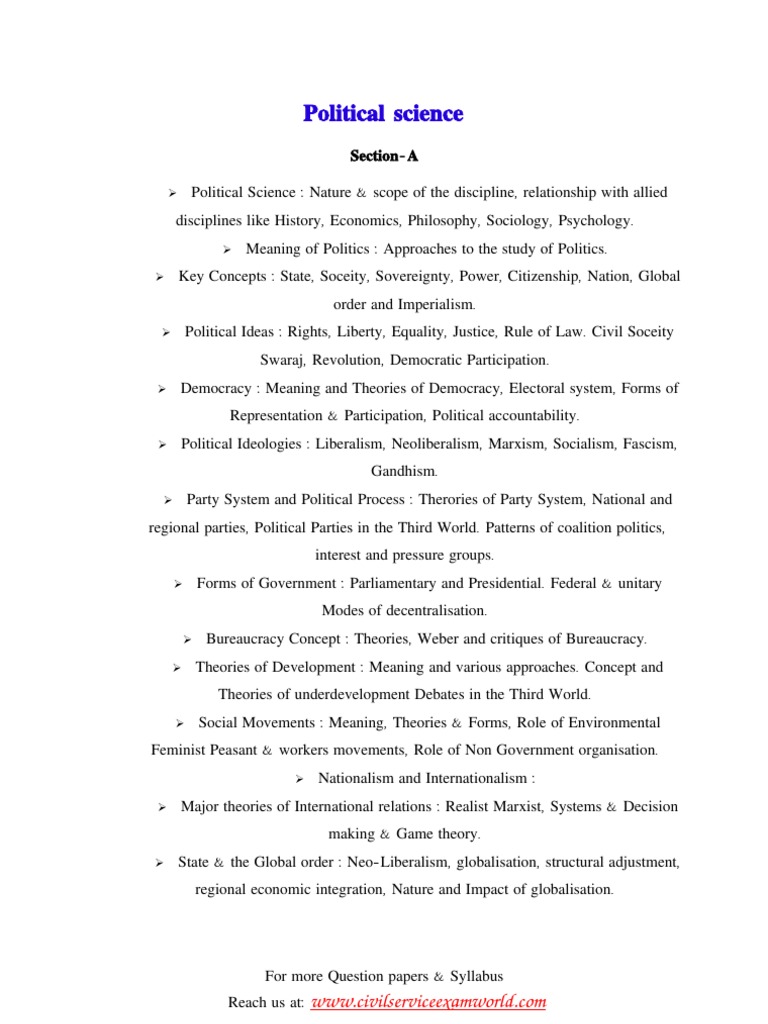 Overview of Political Science Concepts | PDF | Judiciaries | Government