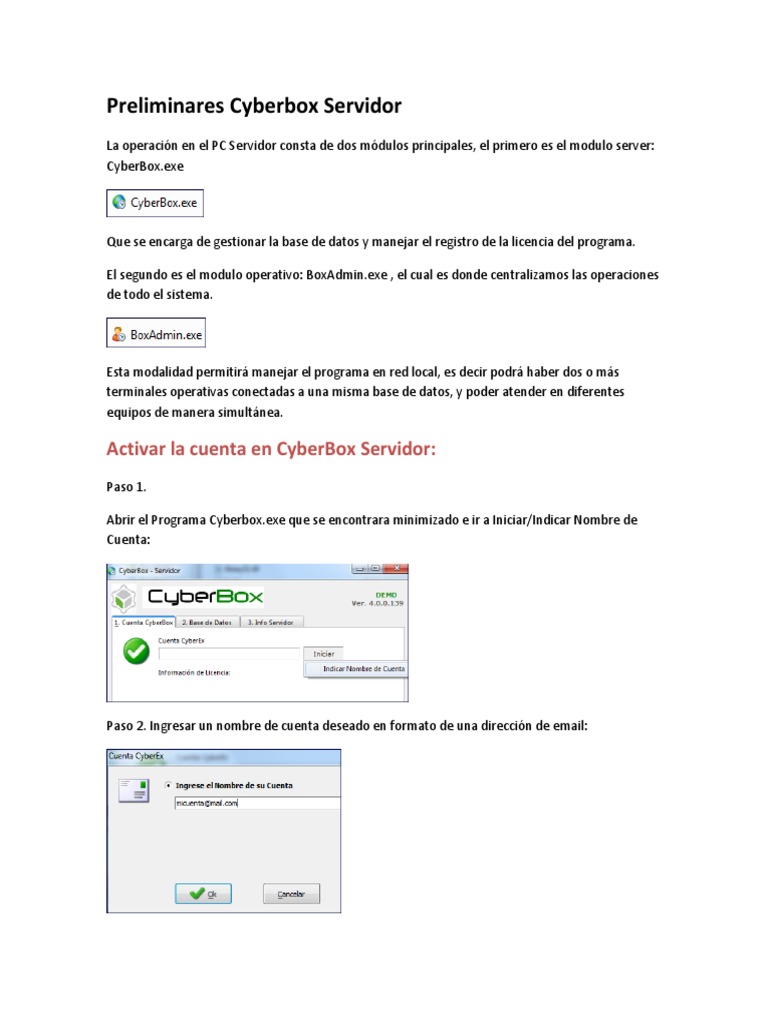 Guía de Activación Cyberbox Servidor | PDF | Informática | Tecnología
