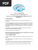 Regulamento Festival Copacabana 2013