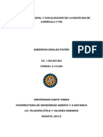 Evaluación Integral y Socialización de La Disciplina de Currículo y Pei