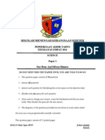 Science Form 4 - Final Exam