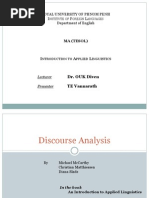 Discourse Analysis