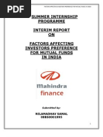 Download FACTORS AFFECTING INVESTORS PREFERENCE FOR MUTUAL FUNDS IN INDIA by anuragmehta1985 SN17093549 doc pdf