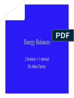 Energy Balances: 2 Lectures + 1 Tutorial DR John Christy