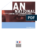 plan national de lutte contre les cambriolage et  vols à main armée