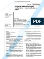 NBR 8400 - Calculo de Equipamento Para Levantamento e Movimentacao de Cargas