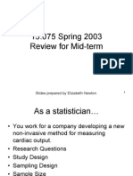 15.075 Spring 2003 Review For Mid-Term: Slides Prepared by Elizabeth Newton