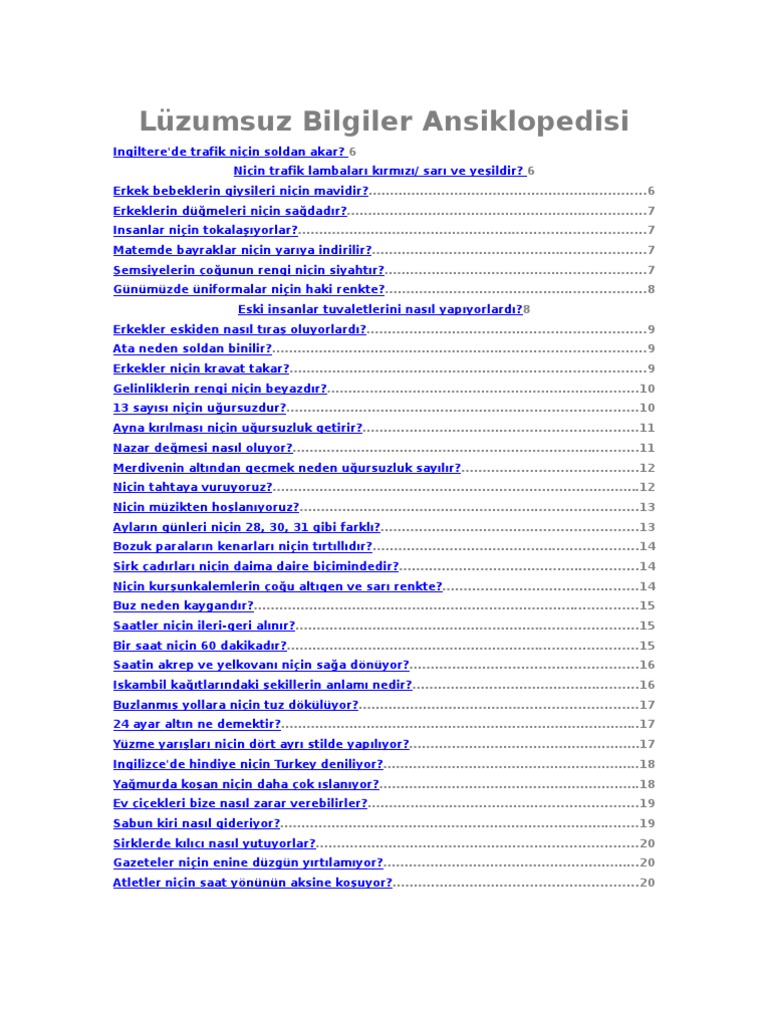 Luzumsuz Bilgiler Ansiklopedisi