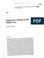 Repp, B. H. (2001). Expressive timing in the mind’s ear. Musical Imagery, 185-200.