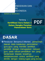 Permen 62 THN 2013 Dan Juknis Sertifikasi 2013