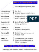 Senior SLC Important Dates