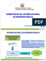 Normatividad Del SNIP - MEF