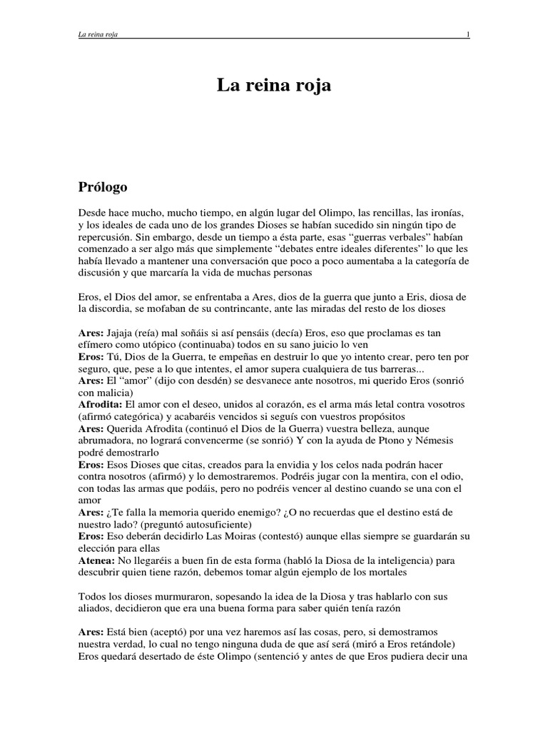 La Reina Roja PDF Museo Eros