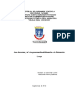 Ensayo 1: Los Docentes y El Aseguramiento Del Derecho A La Educación