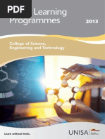 Short Learning Programmes: College of Science, Engineering and Technology