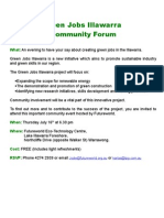 Green Jobs Illawarra: Community Forum