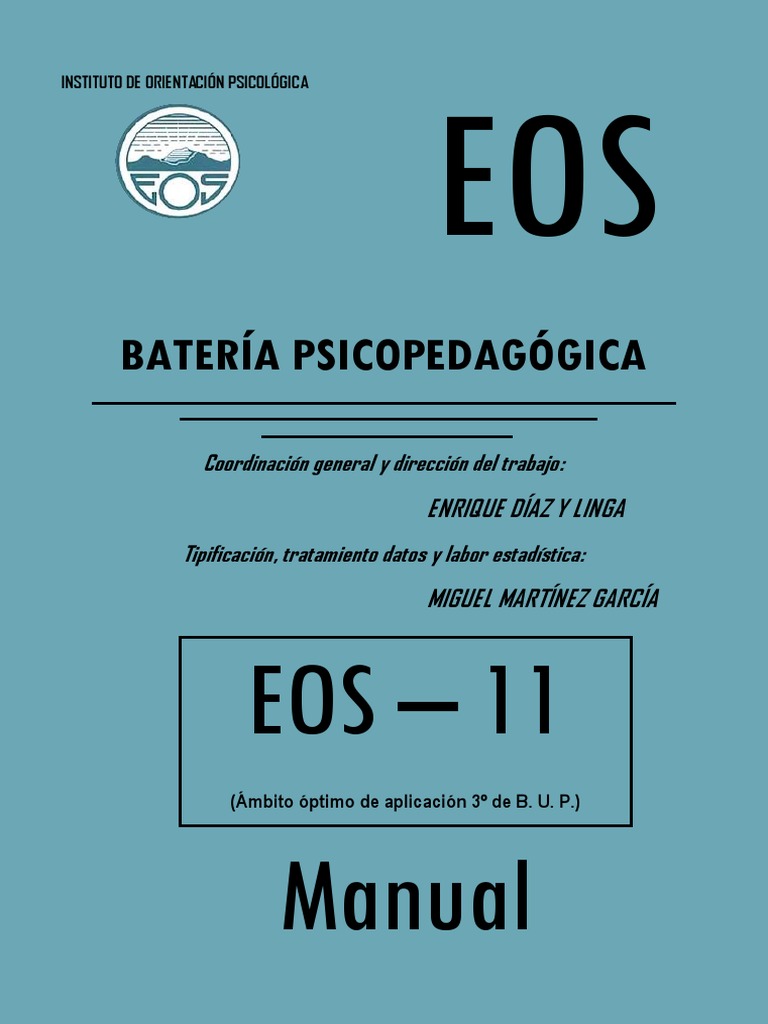 Manual Eos 11 | PDF | Adultos | Enseñanza de matemática