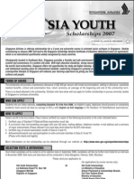 2007 SIA Youth Scholarship Application Form