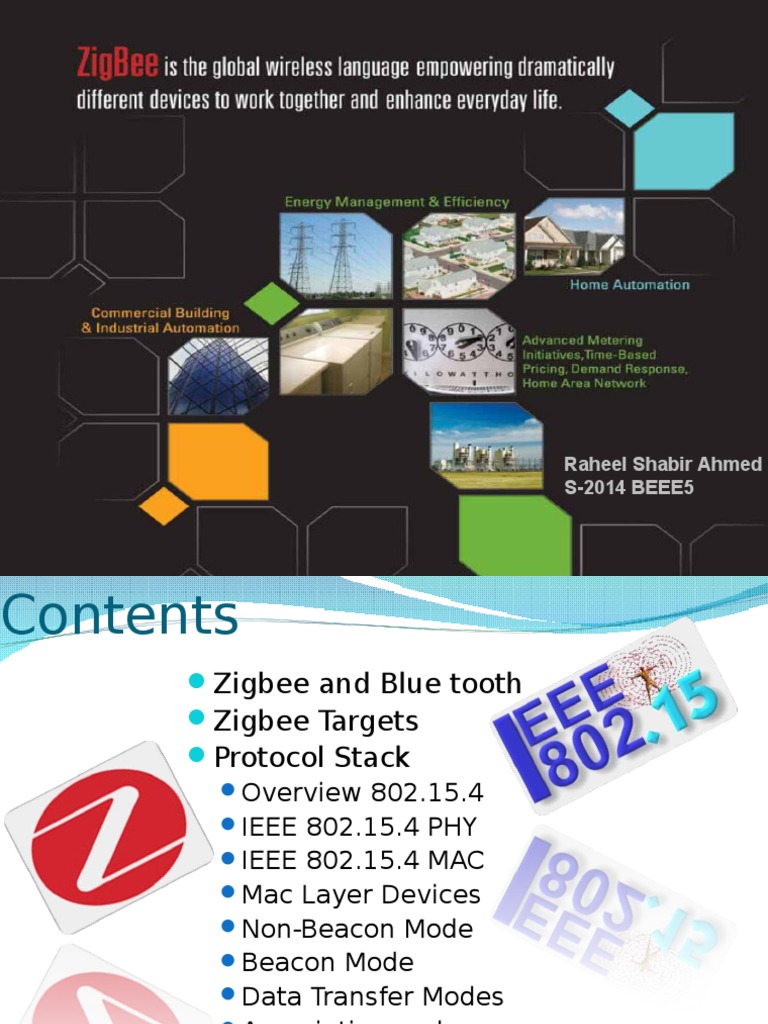Overview of IEEE 802.15.4 and Zigbee | PDF | Computer Network ...
