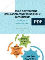 Indonesia's Government Regulation Concerning Public Accountants