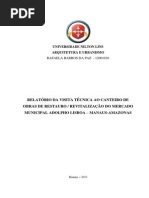 Técnicas Construtivas - Relatório de visita técnica