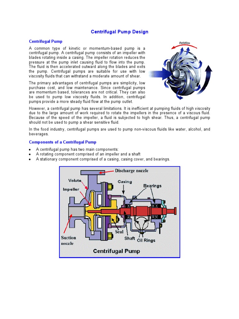 Centrifugal Pump Design PDF Pump Energy Technology