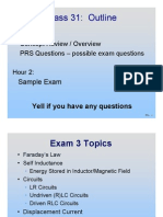 Class 31: Outline: Hour 1: Concept Review / Overview PRS Questions - Possible Exam Questions Hour 2