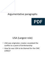 Argumentative Paragraphs