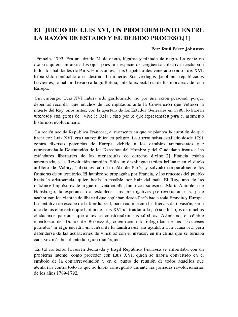 El Juicio De Luis Xvi Pena Capital Maximilien Robespierre