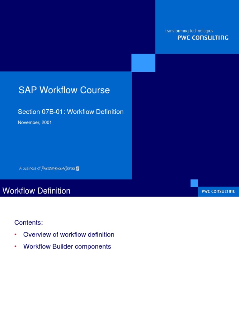 SAP Workflow Builder Guide | PDF | Pricewaterhouse Coopers | Workflow