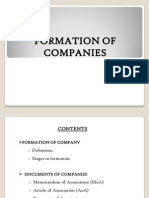 Formation of Companies