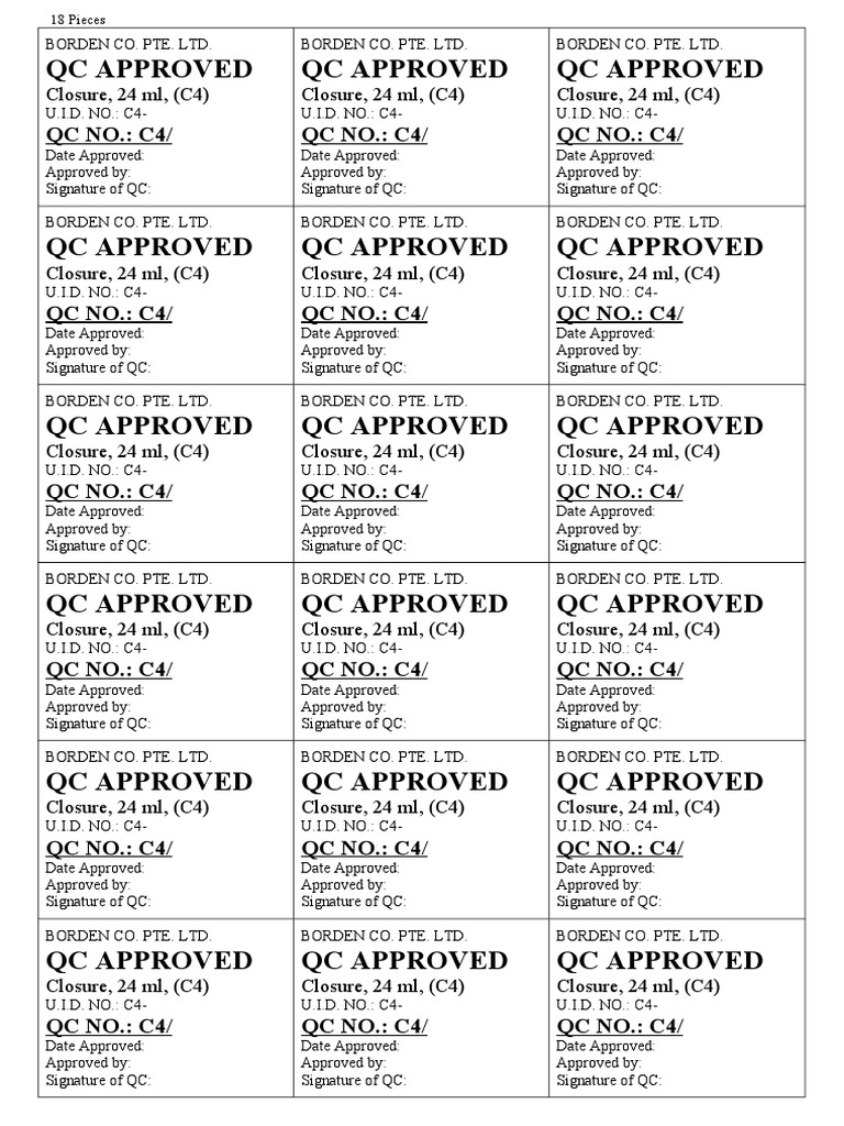 Approved Label - Closure, 24 ML, (C4) | PDF